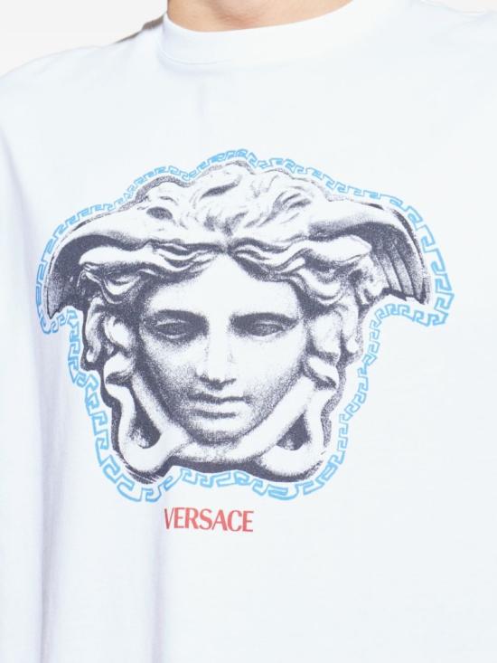 26SS 베르사체 반팔 티셔츠 1013302 1A16753 1W000 White - VERSACE