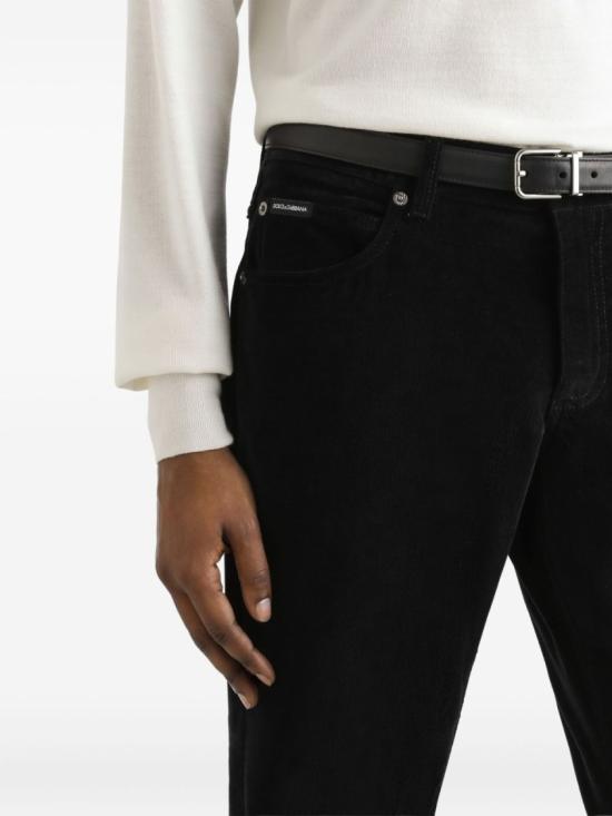 25FW 돌체앤가바나 스트레이트 팬츠 GYJCCTGJ589N0000 Black - DOLCE & GABBANA