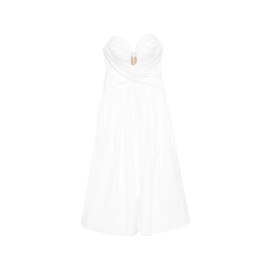 26SS 캐롤리나 헤레라 미디 원피스 R2611N534SCT 100 WHITE