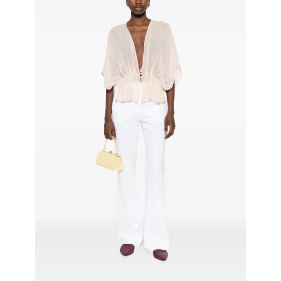 26SS 막스마라 플레어 팬츠 MXMCECINA 366 001 WHITE - MAX MARA