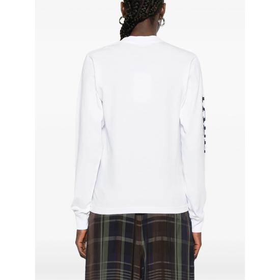 26SS 스포티앤리치 긴팔 티셔츠 TO059611677WH WHITE - SPORTY & RICH