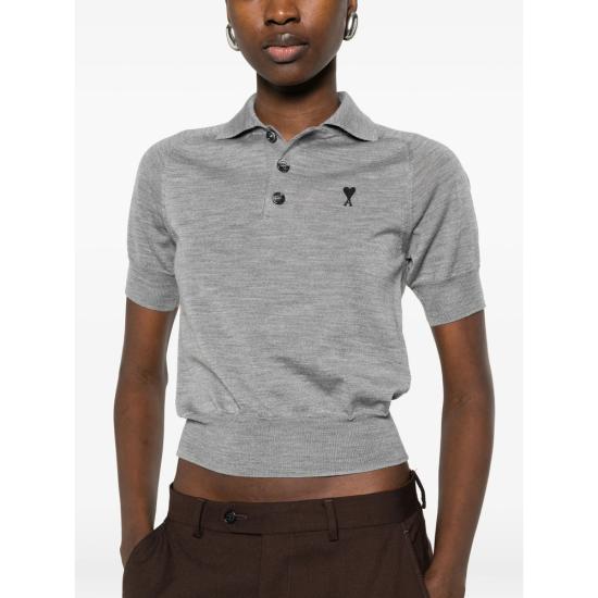 26SS 아미 폴로 티셔츠 FPL439 KN0039 0504 GREY - AMI