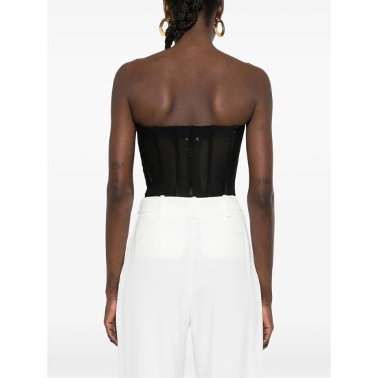 26SS 엘리자베타프랜치 민소매 티셔츠 TO05162E2 110 BLACK - ELISABETTA FRANCHI