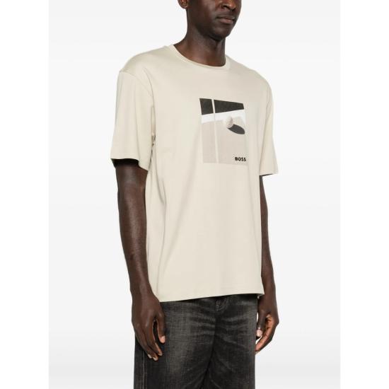 26SS 보스 반팔 티셔츠 50554365 272 NEUTRALS - BOSS