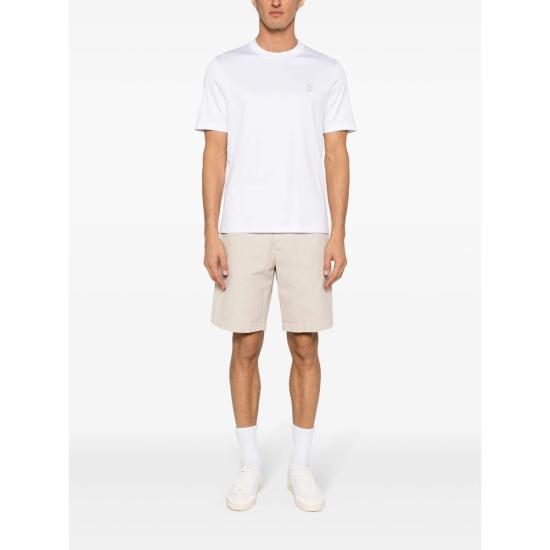 26SS 브루넬로 쿠치넬리 코튼 저지 크루넥 티셔츠 M0B138440 CK640 WHITE - BRUNELLO CUCINELLI