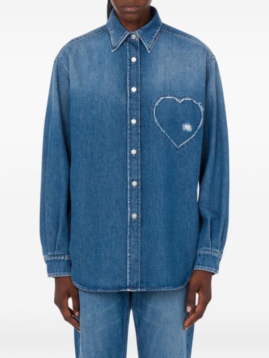 26SS 모스키노 데님 셔츠 A0204 0539 0285 Blue - MOSCHINO