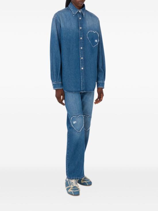 26SS 모스키노 데님 셔츠 A0204 0539 0285 Blue - MOSCHINO