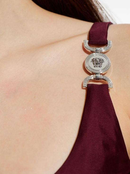 26SS 베르사체 미디 원피스 1022606 1A12497 1RD90 Black - VERSACE