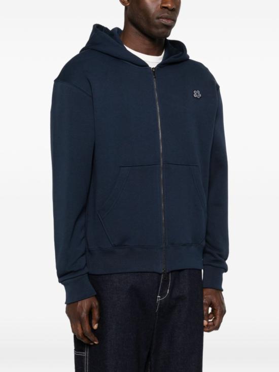 26SS 겐조 와일드 타이거 엠브로이더드 후드 티셔츠 FG55HO2034MJ 76 Blue - KENZO