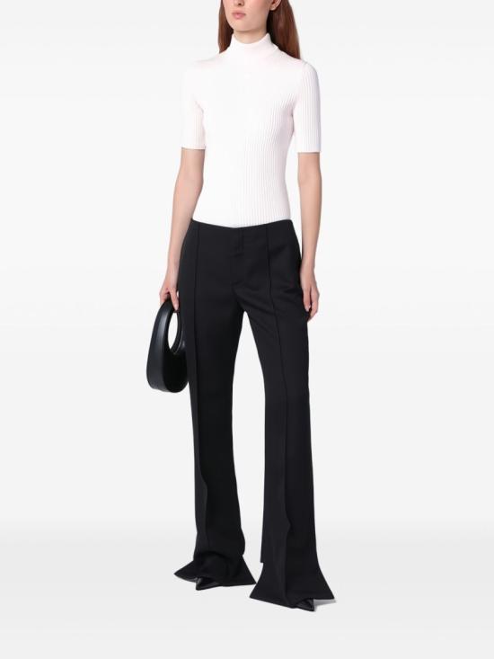 26SS 쿠레쥬 리에디션 니트 탑 숏슬리브 PERMPU026FI0001 5009 White - COURREGES