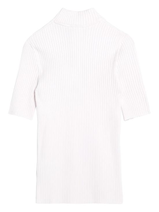 26SS 쿠레쥬 리에디션 니트 탑 숏슬리브 PERMPU026FI0001 5009 White - COURREGES