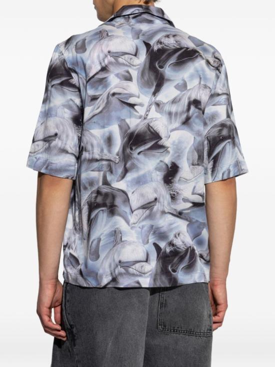 26SS 디젤 반팔 셔츠 A20150 0EPCG 9ECA Grey - DIESEL