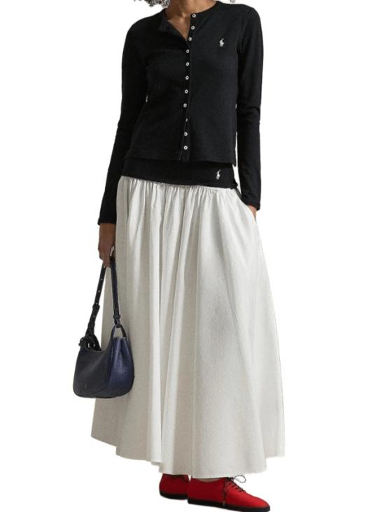 26SS 폴로 랄프로렌 롱 스커트 211A96329 White - POLO RALPH LAUREN