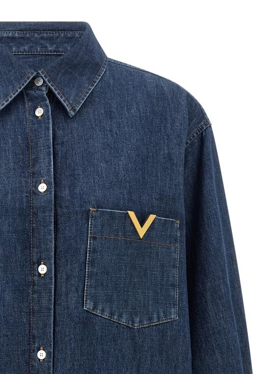 26SS 발렌티노 가라바니 블라우스 B3DB03K9YA558 Blue - VALENTINO GARAVANI