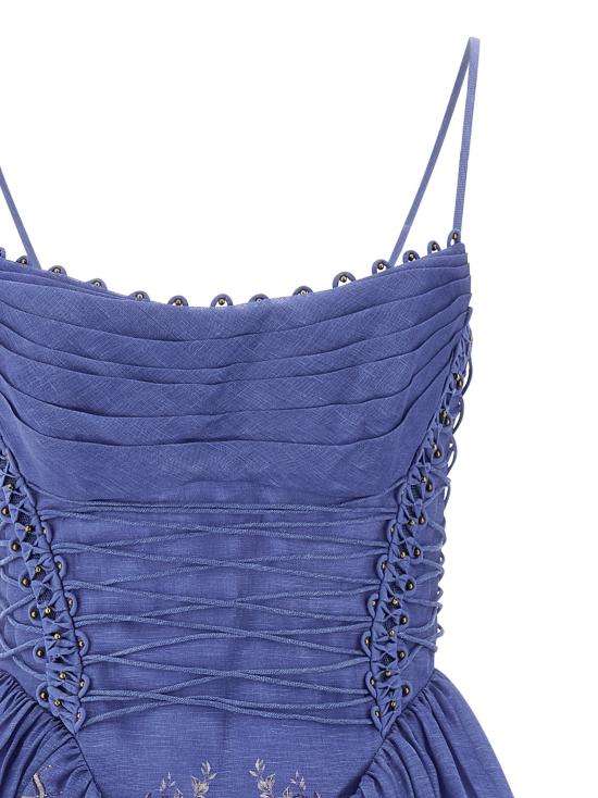 26SS 짐머만 롱 원피스 6347DC261BLME Blue - ZIMMERMANN