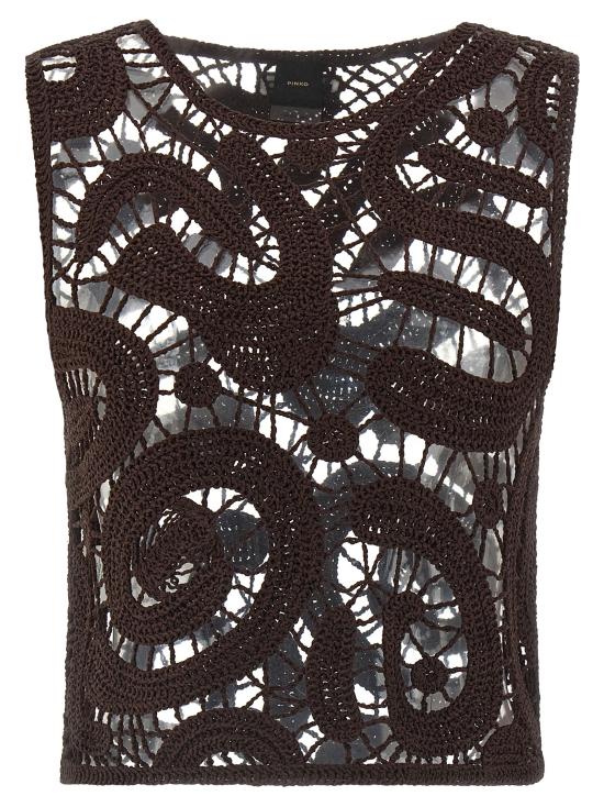 26SS 핑코 민소매 티셔츠 106438A354M05 Brown