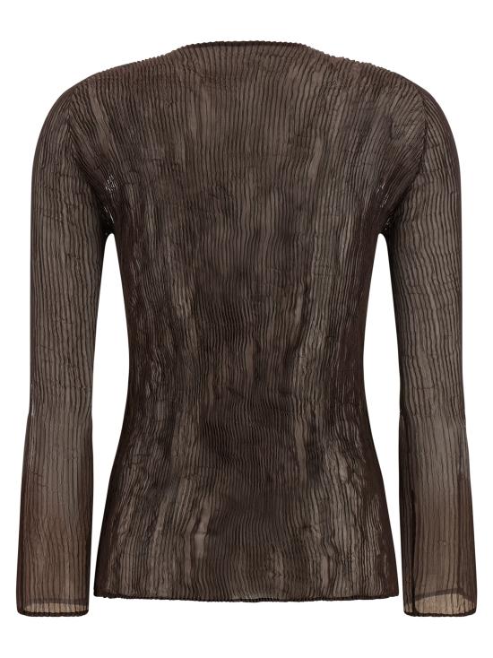 26SS 이세이 미야케 블라우스 IM66FJ41345 Brown - ISSEY MIYAKE