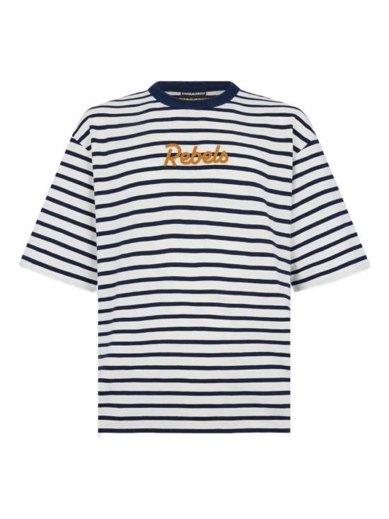 26SS 디스퀘어드2 탑 S74GD1533 D20107 001F WHITE BLUE NAVY