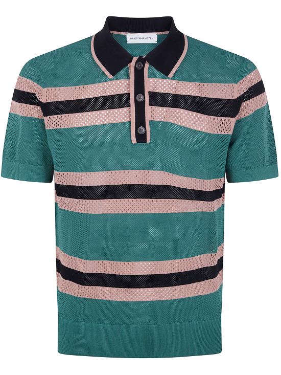 26SS 드리스 반 노튼 폴로 티셔츠 261 021218 3701 609 PINE - DRIES VAN NOTEN