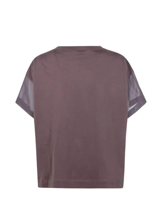 26SS 브루넬로 쿠치넬리 반팔 티셔츠 M0T81BX800 C8589 DARK BROWN - BRUNELLO CUCINELLI