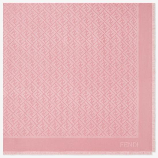 26SS 펜디 오가닉 실크 울 FF 숄 FXT069AJW7 F1WNO ROSAMAGNOLIA