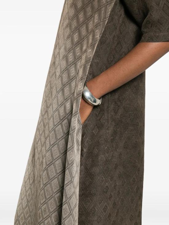 26SS 우마 왕 미디 원피스 UP5002 UW690 DARK BROWN - UMA WANG