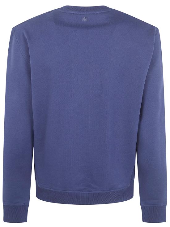 26SS 아미 스몰 하트 로고 스웨트셔츠 BFUSW035 730 430 NIGHT BLUE - AMI