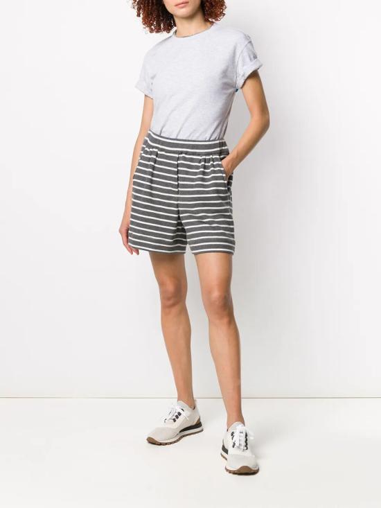 26SS 브루넬로 쿠치넬리 콘트라스트 트림 코튼 티셔츠 M0T18BD200 098 - BRUNELLO CUCINELLI