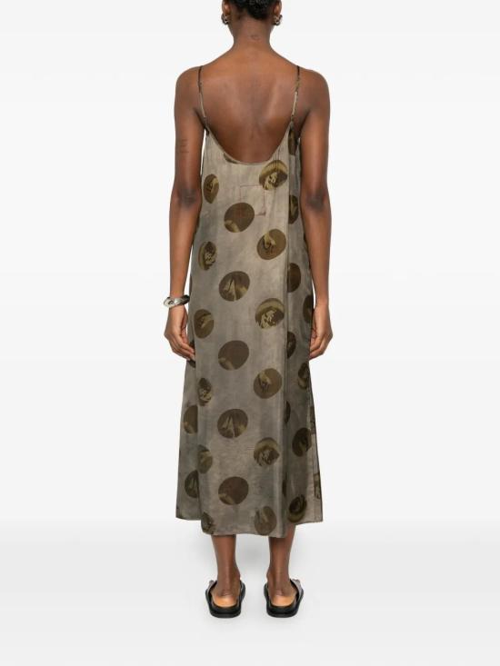 26SS 우마 왕 미디 원피스 UP5017 098 UW086 GREY BROWN - UMA WANG