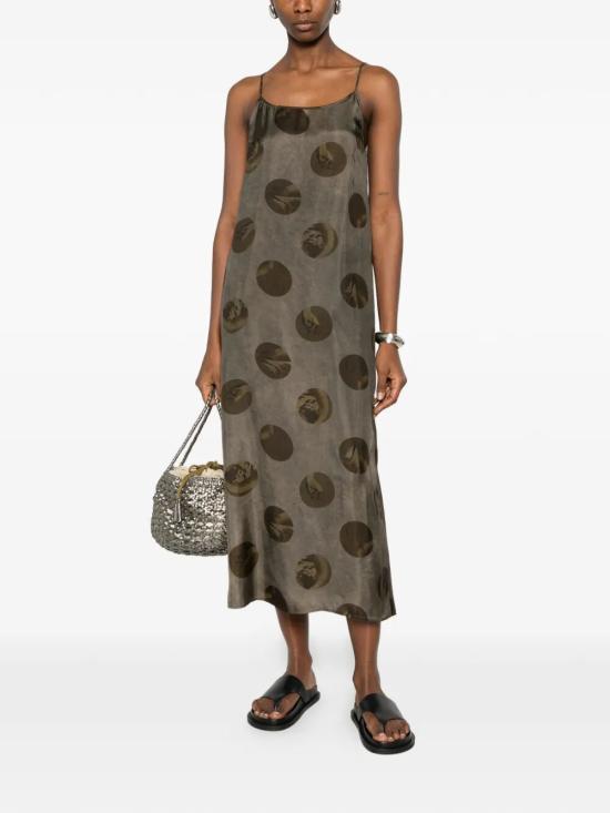 26SS 우마 왕 미디 원피스 UP5017 098 UW086 GREY BROWN - UMA WANG