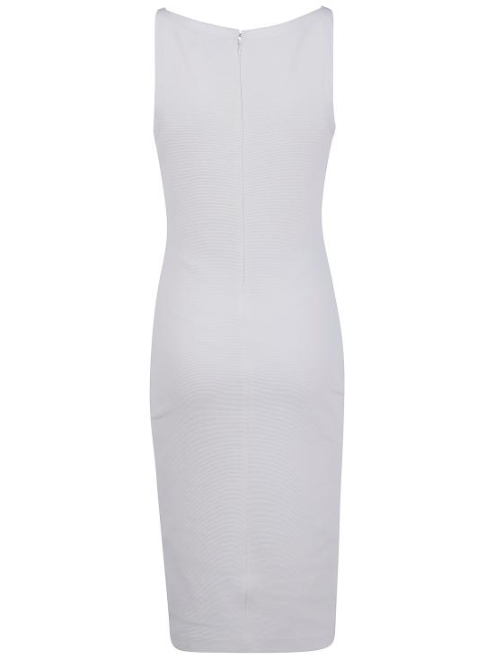 26SS 엠포리오 아르마니 미디 원피스 EW003529 AF12364 U0006 WARM WHITE - EMPORIO ARMANI