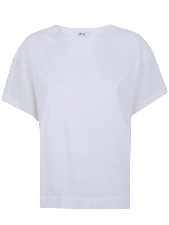 26SS 브루넬로 쿠치넬리 반팔 티셔츠 M0T81BX800 C6159 WHITE
