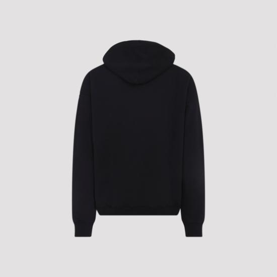 26SS 오프화이트 후드 티셔츠 OMBB085S26FLE00O0001 BLACK - OFF WHITE