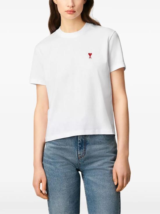 26SS 아미 반팔 티셔츠 BFUTS035 724 100 WHITE - AMI