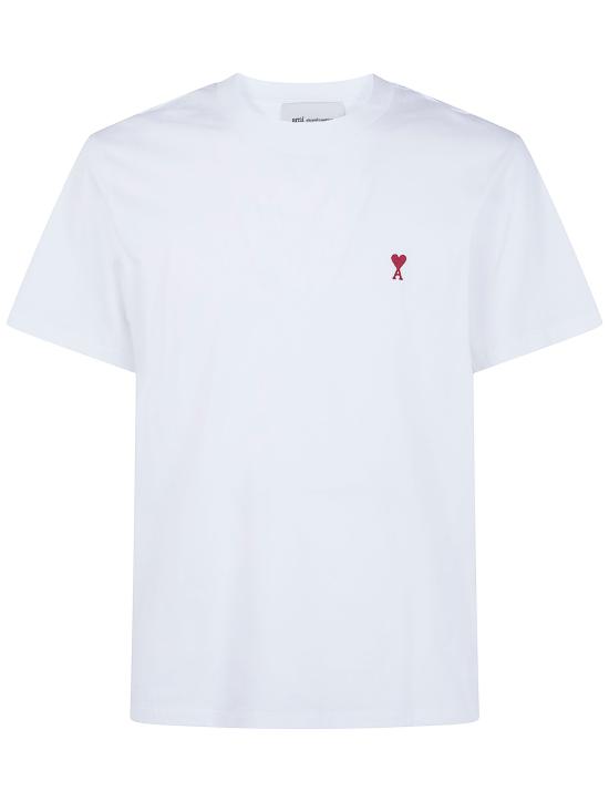 26SS 아미 반팔 티셔츠 BFUTS035 724 100 WHITE - AMI