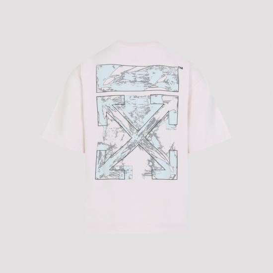 26SS 오프화이트 반팔 티셔츠 OMAA120S26JER00R6080 FADE OUT MAUVE - OFF WHITE