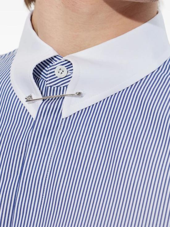 26SS 디스퀘어드2 긴팔 셔츠 S74DM0998 D35441 001F BLUE NAVY WHITE - DSQUARED2