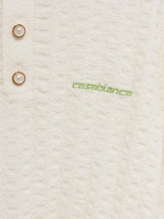 26SS 카사블랑카 폴로 티셔츠 M SP26 KW 1214 01 WHITE - CASABLANCA