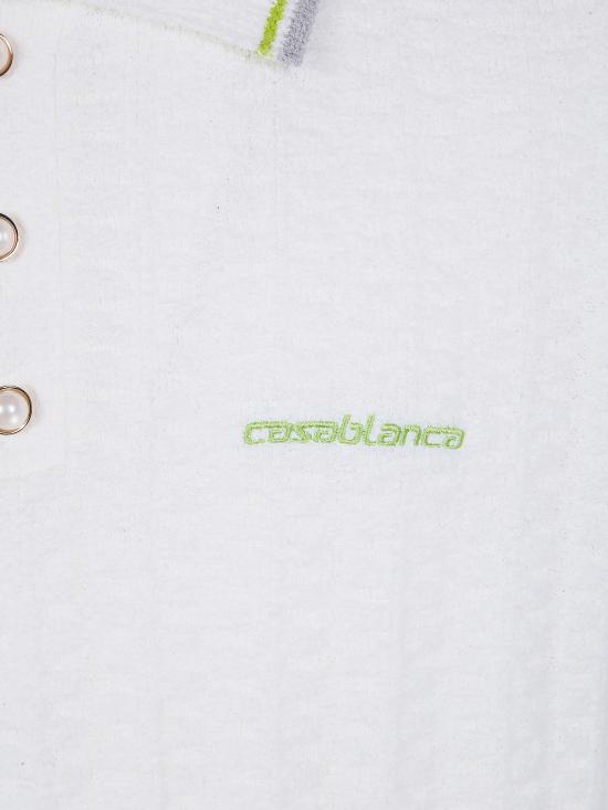 26SS 카사블랑카 폴로 티셔츠 M SP26 KW 1214 01 WHITE - CASABLANCA