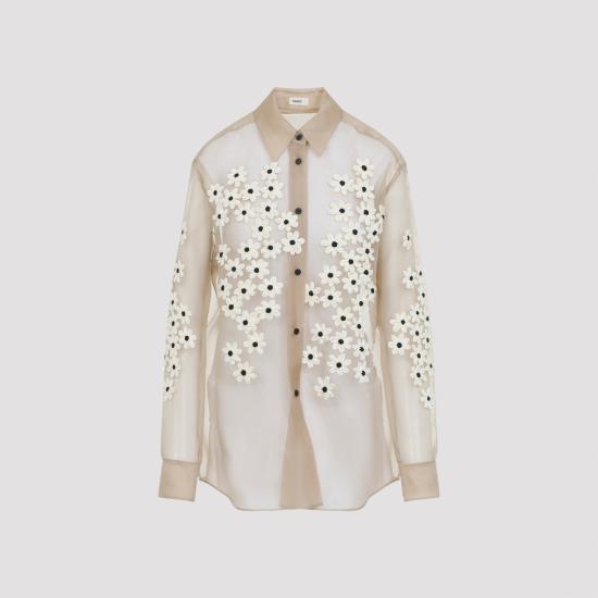 26SS 케이트 블라우스 2477343 W343 681 TEA STAIN SCATTER - KHAITE