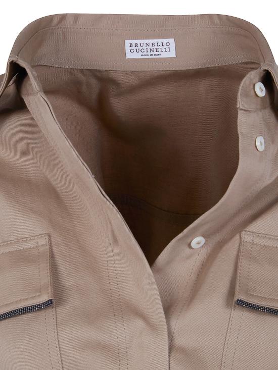 26SS 브루넬로 쿠치넬리 셔츠 ML597EM906 C631 LEATHER - BRUNELLO CUCINELLI