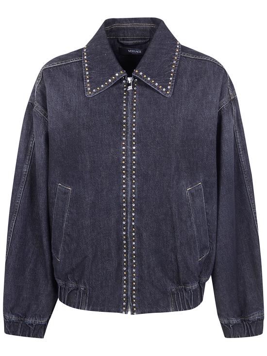 26SS 베르사체 데님 자켓 1023067 1A16477 1D040 BLACK - VERSACE