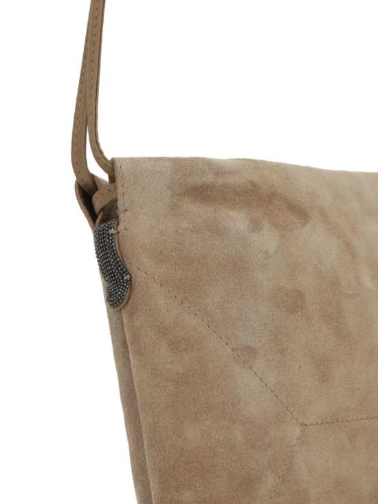 26SS 브루넬로 쿠치넬리 스웨이드 BC 듀오 파우치 백 MBDLD2808 C2767 - BRUNELLO CUCINELLI