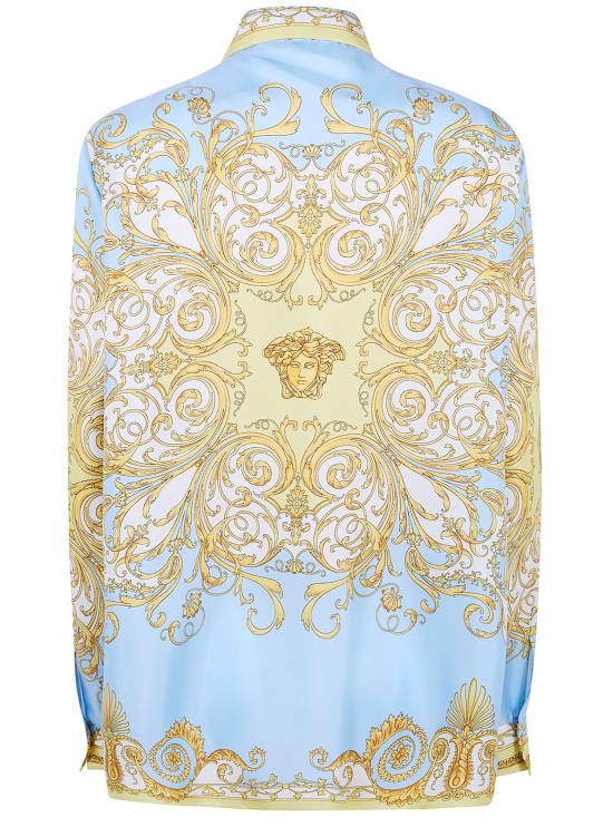 26SS 베르사체 셔츠 1001360 1A17165 5Y580 PALE YELLOW PASTEL BLUE - VERSACE