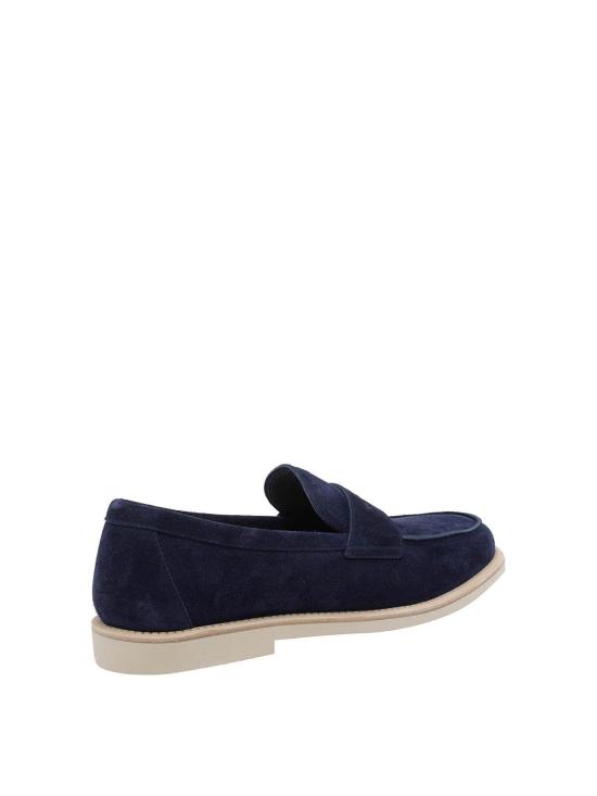 26SS 브루넬로 쿠치넬리 리버스 카프스킨 라이트 페니 로퍼 MZUPAIX653C7975 Blue - BRUNELLO CUCINELLI