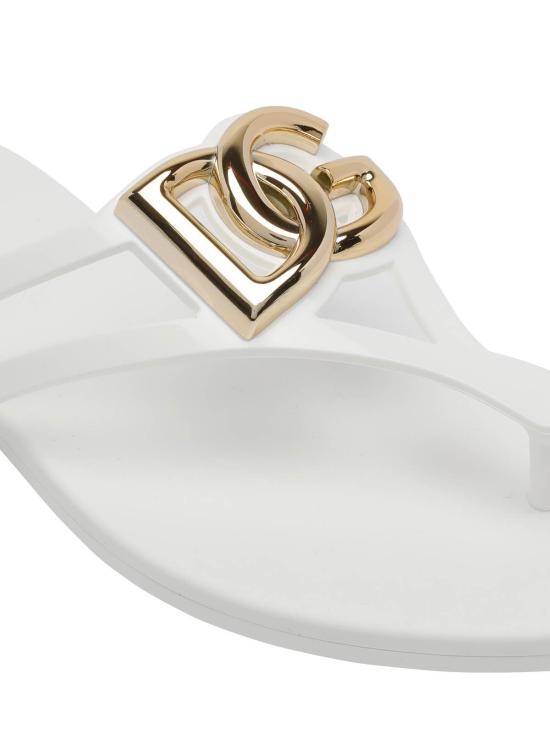 26SS 돌체앤가바나 러버 비치웨어 슬라이드 CW2418AY81780001 White - DOLCE & GABBANA