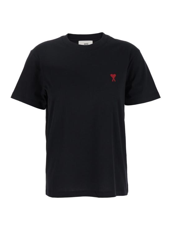 26SS 아미 스몰 하트 로고 티셔츠 BFUTS035724001 Black