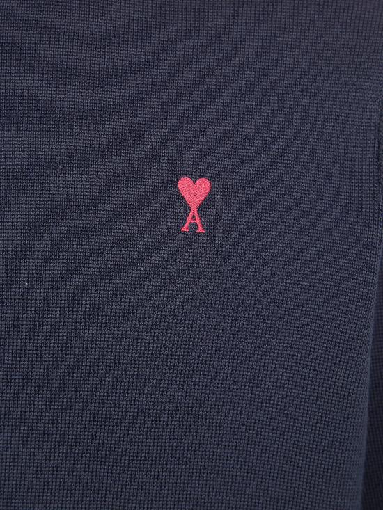 26SS 아미 ADC 크루넥 스웨터 HKS826 001 009 BLACK RED - AMI