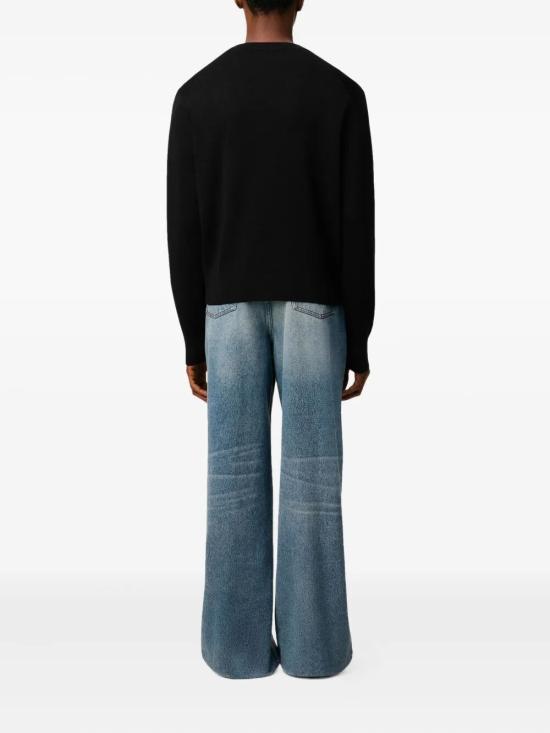 26SS 아미 ADC 울 V넥 가디건 HKC361 001 009 BLACK RED - AMI