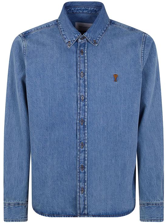 26SS 아미 데님 셔츠 USH786 DE0056 480 USED BLUE - AMI